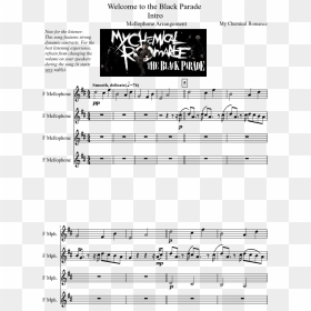 Welcome To The Black Parade My Chemical Romance Sheet - Welcome To The Black Parade Intro Sheet, HD Png Download - my chemical romance png