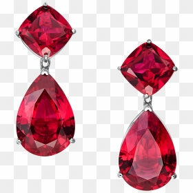 Rose Red Diamond Stone Png Free Download - Red Earring Png, Transparent Png - red diamond png