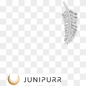 14ct White Gold Feather Quill - Body Jewelry, HD Png Download - gold feather png