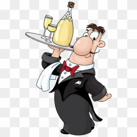 Picture Of Waiter - Waiter Cartoon, HD Png Download - waitress png