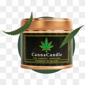Cannabis Candle At Hempoilshop - Cream, HD Png Download - marihuana png