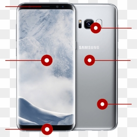 Mobile Samsung Phones Transparent Background, HD Png Download - broken screen png