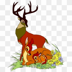 Bambi Clipart Bambi Disney - Bambi And His Parents, HD Png Download - bambi png