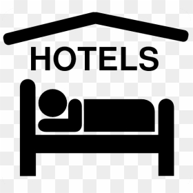 Hotel Sleeping Accomodation Clip Art Black White Hi - Accommodation Black And White Logo, HD Png Download - hi png