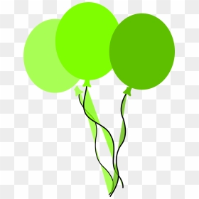 Green Birthday Balloons Clipart, HD Png Download - birthday party png