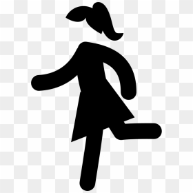 - Running Girl Icon Png , Png Download - Silhouette Transparent People Running, Png Download - girl icon png