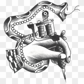 Transparent Tattoo Machine Png - Tattoo Machine Logo Png, Png Download - tattoo gun png