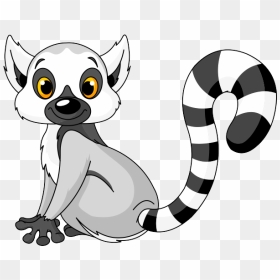 Background Transparent Lemur - Lemur Clipart Black And White, HD Png Download - lemur png