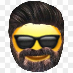 Emoticon Com Barba , Png Download - Emoji Con Lentes, Transparent Png - barba png