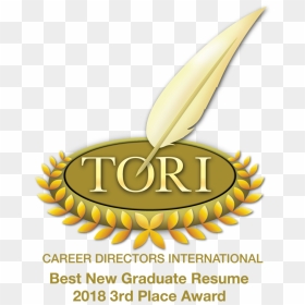 Tori Award 2018 3rd Pl Best New Grad Resume - Résumé, HD Png Download - resume png