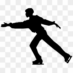 Male Figure Skater Silhouette - Ice Skater Clip Art, HD Png Download - male silhouette png