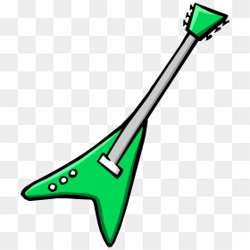 Electric Green Guitar Icon - Green Guitar Clipart, HD Png Download - guitar icon png