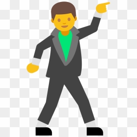 File - Emoji U1f57a - Svg - Dancing Emoji Gif Png Clipart - Dancing Cartoon Gif Png, Transparent Png - suit and tie png