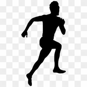 Man Sprinting Silhouette - Sprinting Silhouette, HD Png Download - male silhouette png