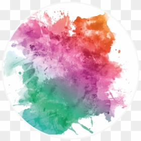 Mancha Colores -círculo - Watercolour Splat, HD Png Download - mancha png