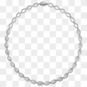 Roberto Coin Diamond Necklace - Small Chain Circle Vector, HD Png Download - diamond necklace png