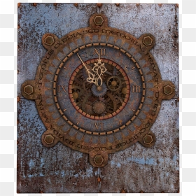 Steampunk Wall Clock Free, HD Png Download - vintage clock png