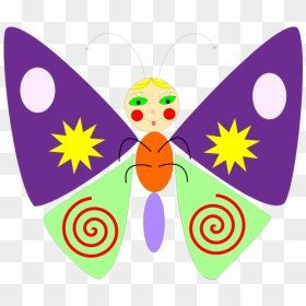 Colorful Butterfly Vector Graphics - Caricatura De Mariposas, HD Png Download - butterfly vector png
