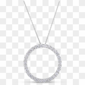 Roberto Coin Circle Pendant With Diamonds, HD Png Download - diamond necklace png