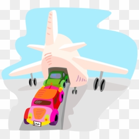 Vector Illustration Of Air Cargo Loaded Onto Jet Airplane - Airplane, HD Png Download - airplane vector png