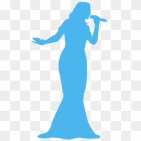 Woman Silhouette Singing Png, Transparent Png - singer silhouette png