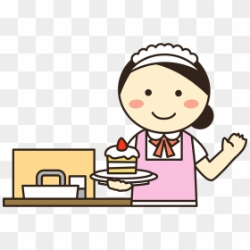 Cake Shop Waitress Clipart - アルバイト イラスト カフェ, HD Png Download - waitress png