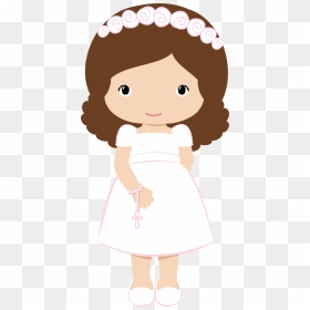 28 Collection Of Clipart Bautizo Girl Png Wave Hair - Clip Art Communion Girl Png, Transparent Png - bautizo png
