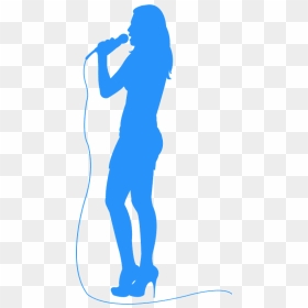 Singing Silhouette Gray, HD Png Download - singer silhouette png