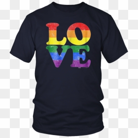 Vintage Love Rainbow Flag Lgbt Gay Pride T-shirt - Larry Bernandez T Shirt, HD Png Download - gay pride flag png