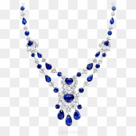 Graff Blue Diamond Necklace, HD Png Download - diamond necklace png