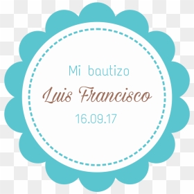 #baby #babyshower #bautizo #etiqueta #azul #bebé #celebration - Frame Redondo Png, Transparent Png - bautizo png