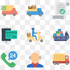 Trucking Vector Logistic - Sales And Distribution Icon, HD Png Download - warehouse icon png