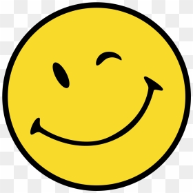 Smiley Wink Face Svg, HD Png Download - winky face png