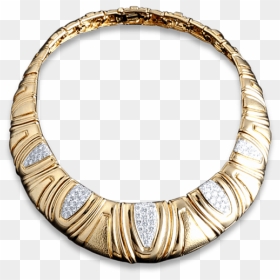 David Webb Gold And Diamond Necklace - Necklace, HD Png Download - diamond necklace png
