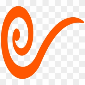 Orangeswirlisolid Clip Art At, HD Png Download - swirl vector png