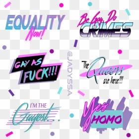 Retro Inspired Gay Pride - 80's Retro Aesthetic Transparent, HD Png Download - gay pride flag png