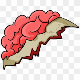 Vector Zombie Brain - Zombie Brain Clipart, HD Png Download - brain vector png