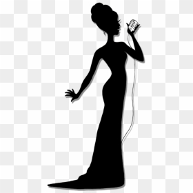 #woman #singer #silhouette - Female Jazz Singer Silhouette, HD Png Download - singer silhouette png