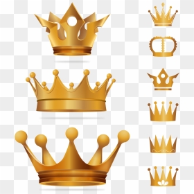 Crown Euclidean Vector - Vector King Gold Crown, HD Png Download - king crown vector png