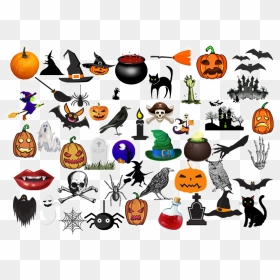 Halloween Elements Png Clipart - Portable Network Graphics, Transparent Png - design elements png