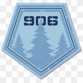 Sticker - "906 Pines - Emblem, HD Png Download - tall pine tree silhouette png