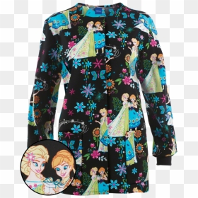 Cute Cartoons Scrub Jackets, HD Png Download - frozen fever png