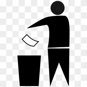 Man Throwing Trash Sign , Png Download - Trash Man Icon, Transparent Png - male sign png