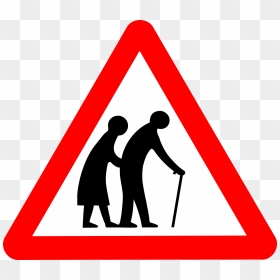 Roadsign Old Folks Clip Arts - Old People Road Sign, HD Png Download - old people png