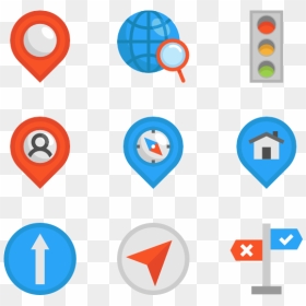 Map Navigation Icon Vector, HD Png Download - design elements png