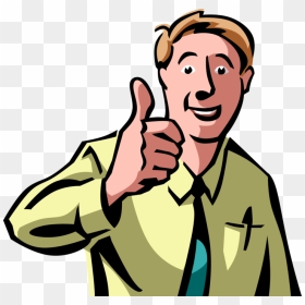 Jpg Free Entrepreneur Gives Vector Image Clipart , - Man Thumbs Up Clipart, HD Png Download - entrepreneur png