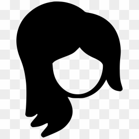 Face Girl Fold Hair Hairstyle Beauty Fashion Svg Png - Hairstyle, Transparent Png - girl icon png