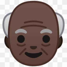 Old Man Dark Skin Tone Icon - Android Emoji Old Man, HD Png Download - old people png