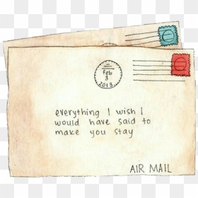 Especial Cartas - Drawing Letter Tumblr Png, Transparent Png - papel rasgado png