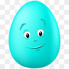 Transparent Easter Blue Egg - Blue Egg With Face, HD Png Download - frowny face png